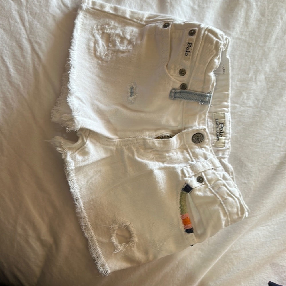 Girls white shorts